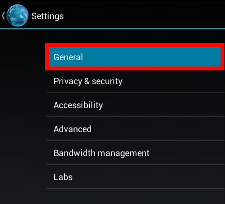 Android General Settings